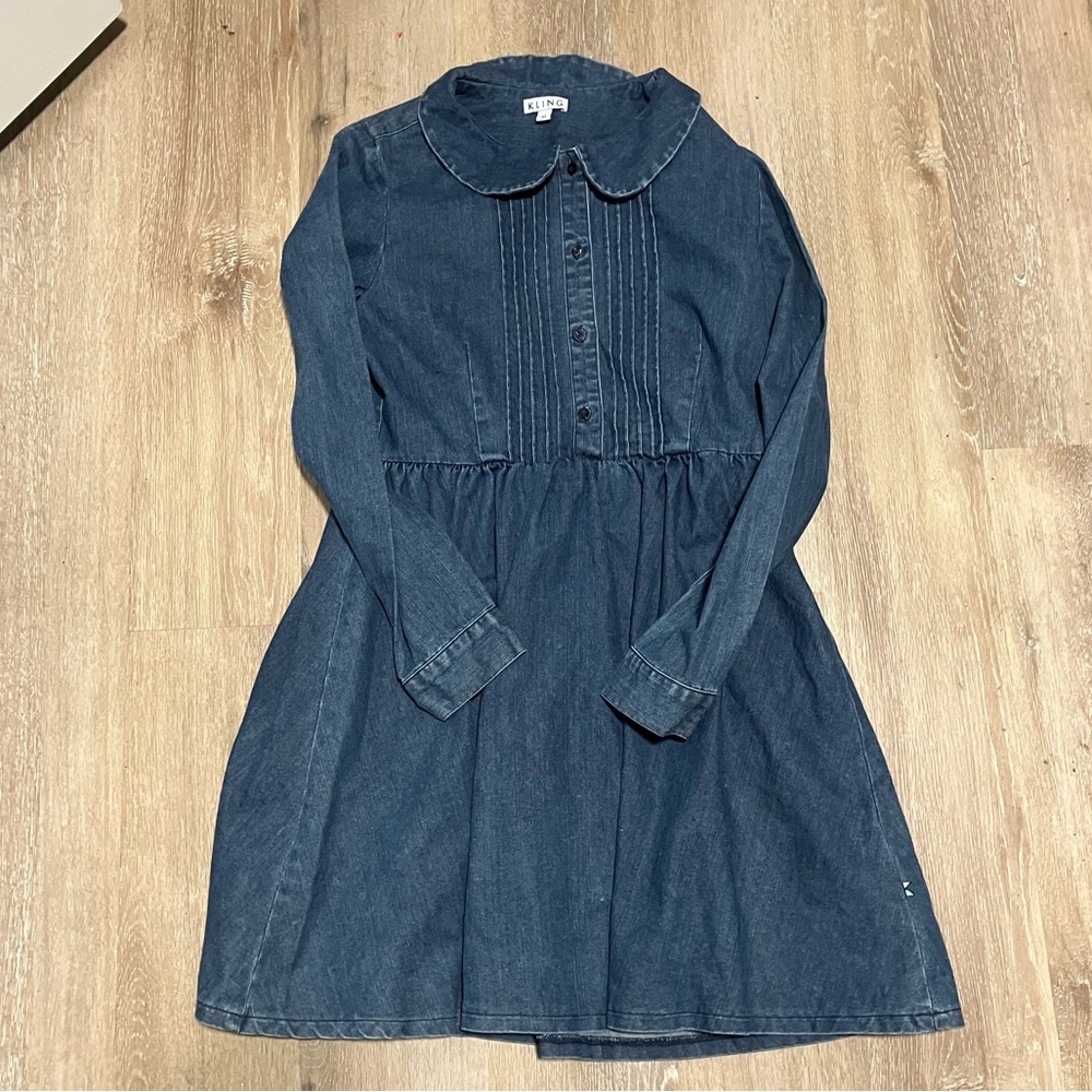Blue Jean Peter Pan Collar Dress